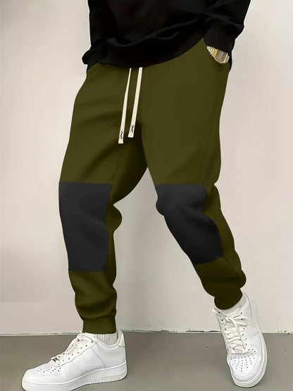 Chic and stylish men's athletic pants with modern color-block elements