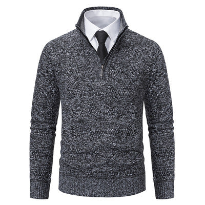 Pull homme avec col montant et zip attrayant Chic und Stil