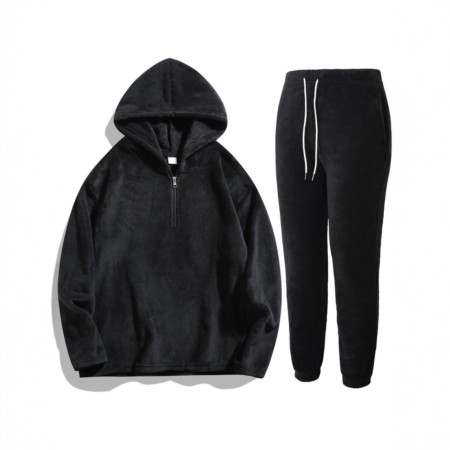 Soft fleece hooded sweatshirt and jogging pants set for women Chic und Stil