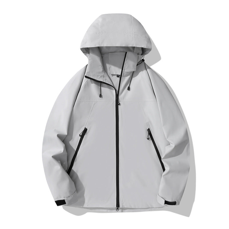 Dames déperlant Outdoor veste avec col capuchon réglable et poches zippées fonctionnelles Chic und Stil