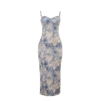 Femmes Robe Maxi Longue à Imprimé Floral Chic und Stil