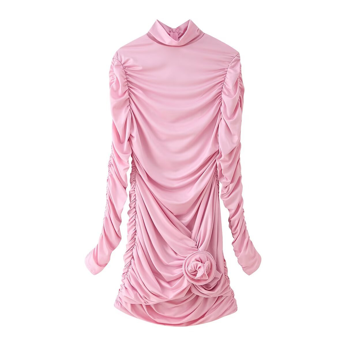 Chemisier élégant à volants pour femmes avec col montant et détail floral Chic und Stil
