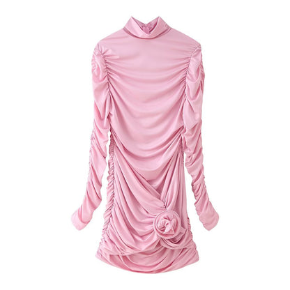 Chemisier élégant à volants pour femmes avec col montant et détail floral Chic und Stil