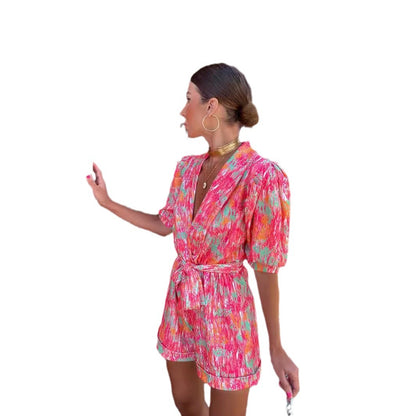 Dames combinaison à la mode avec une coupe décontractée et une ceinture cintrée Chic und Stil