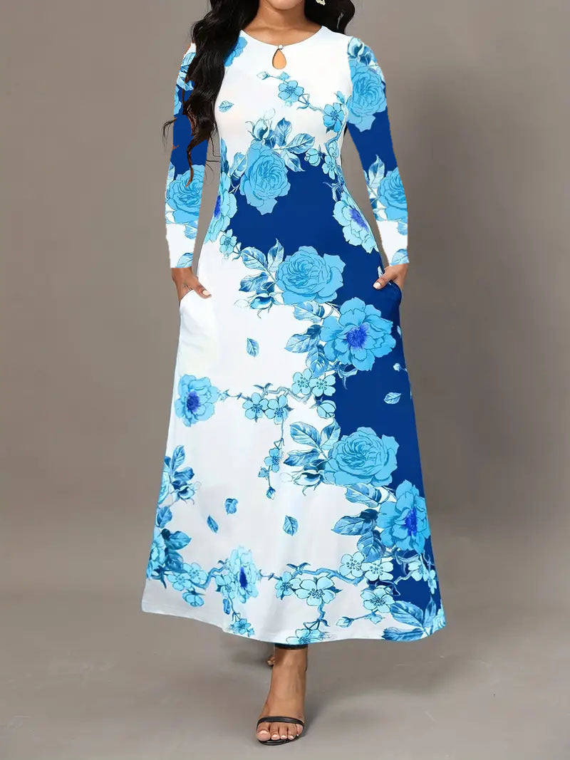 Robe maxi à imprimé floral pour femmes Chic und Stil