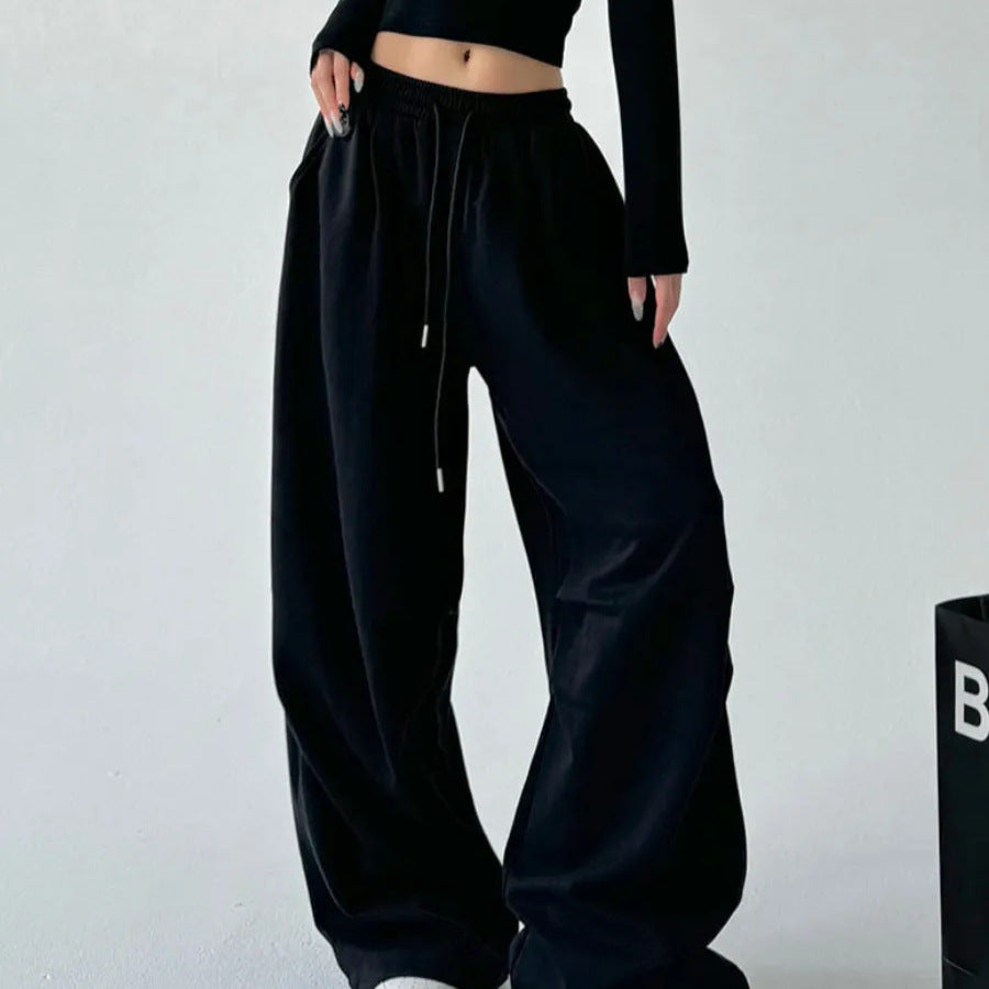 Wide women's jogger pants with elastic waistband Chic and Style