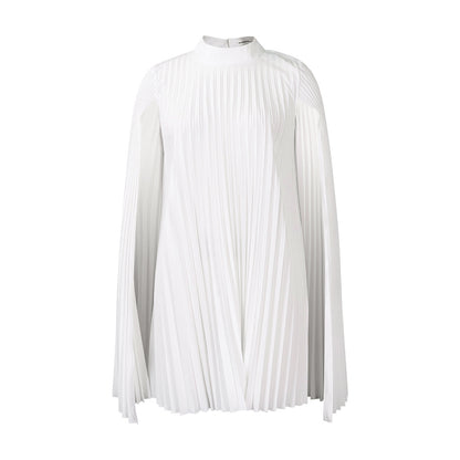Robe cape plissée pour dames avec col montant et manches longues Chic und Stil