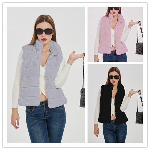 Dames Gilet matelassé à col montant et poches pratiques Chic und Stil