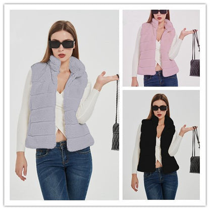 Dames Gilet matelassé à col montant et poches pratiques Chic und Stil