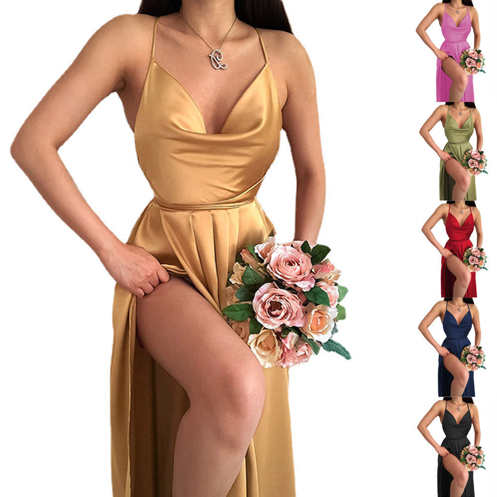 Robe de mariée pour femmes avec décolleté en V élégant et jupe fluide Chic und Stil