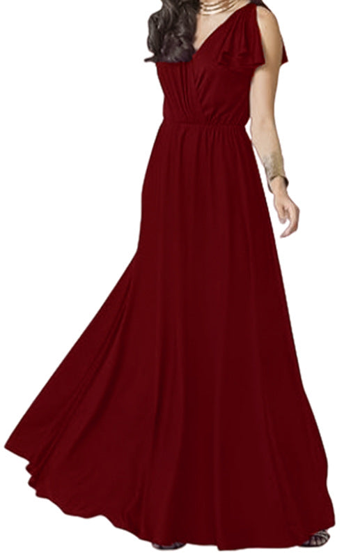 Robe maxi pour femmes avec de jolis volants et une taille élastique Chic und Stil