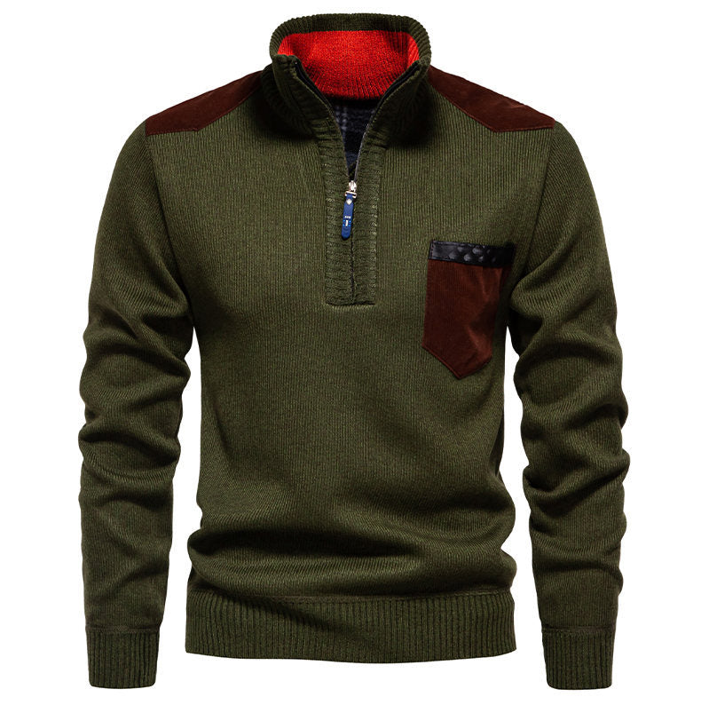 Pull homme avec col montant et accents à la mode Chic und Stil