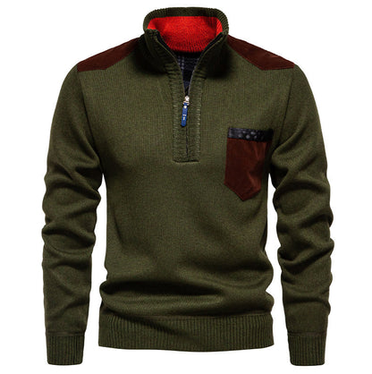 Pull homme avec col montant et accents à la mode Chic und Stil