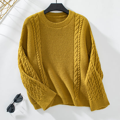Pull en tricot pour femmes avec motif en relief en torsades Chic und Stil