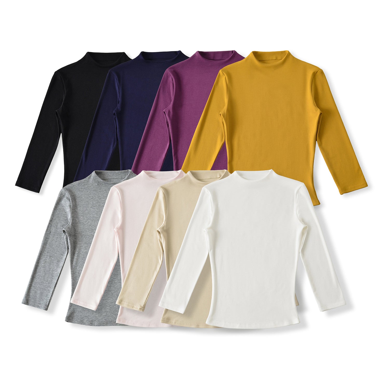 Chemise à manches longues pour femmes avec col montant et détails froncés Chic und Stil