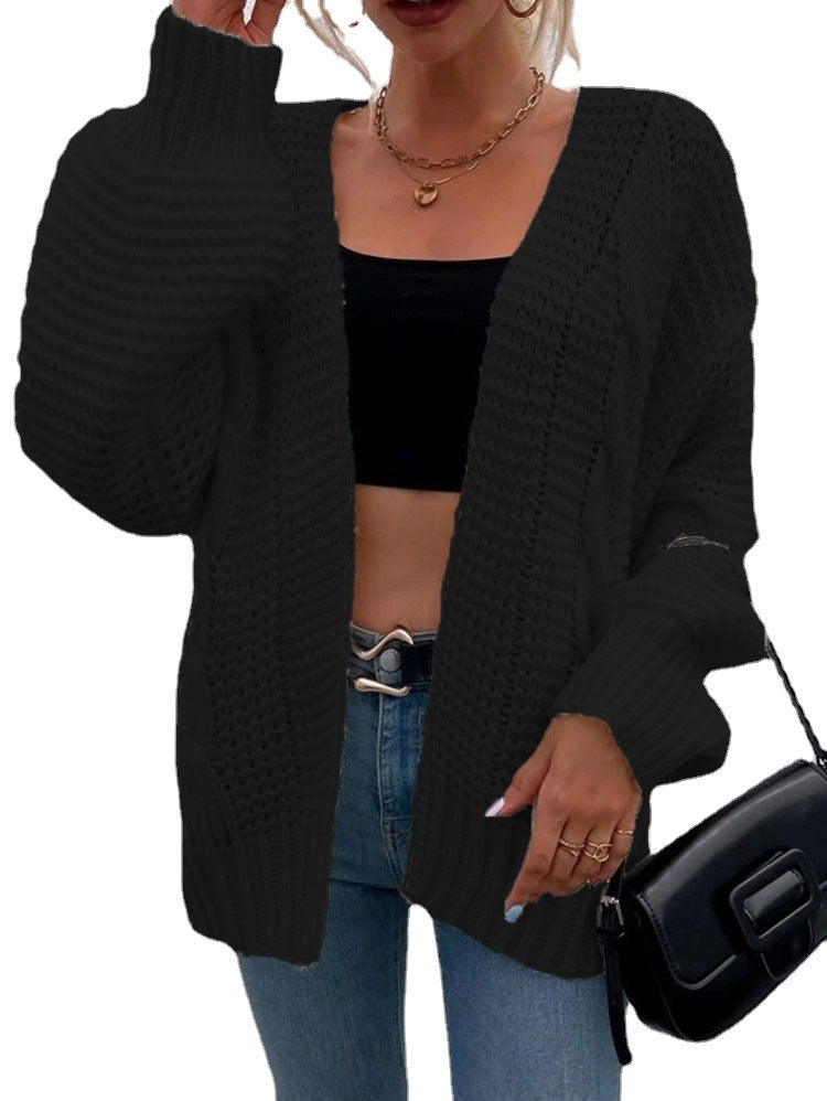 Dames gilet en tricot à manches longues avec coupe décontractée et grandes poches Chic und Stil