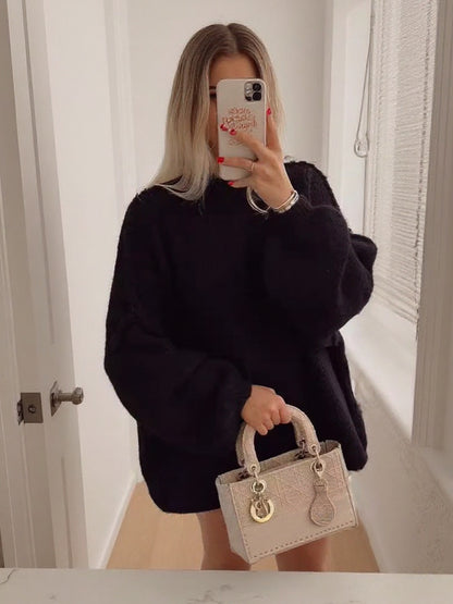 Femme pull oversize douillet avec des manches larges et tricot texturé Chic und Stil