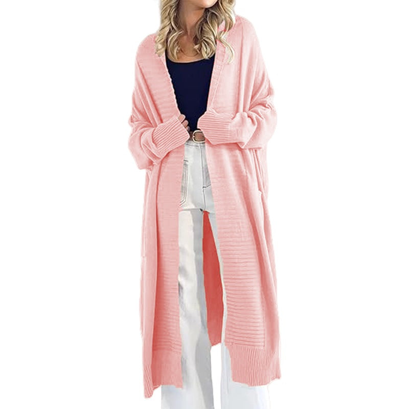 Cardigan en tricot à manches longues pour femmes avec grandes poches et coupe décontractée Chic und Stil