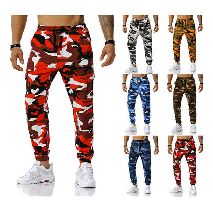 Camouflage cargo pants for men with elastic waistband and practical side pockets Chic and Style
