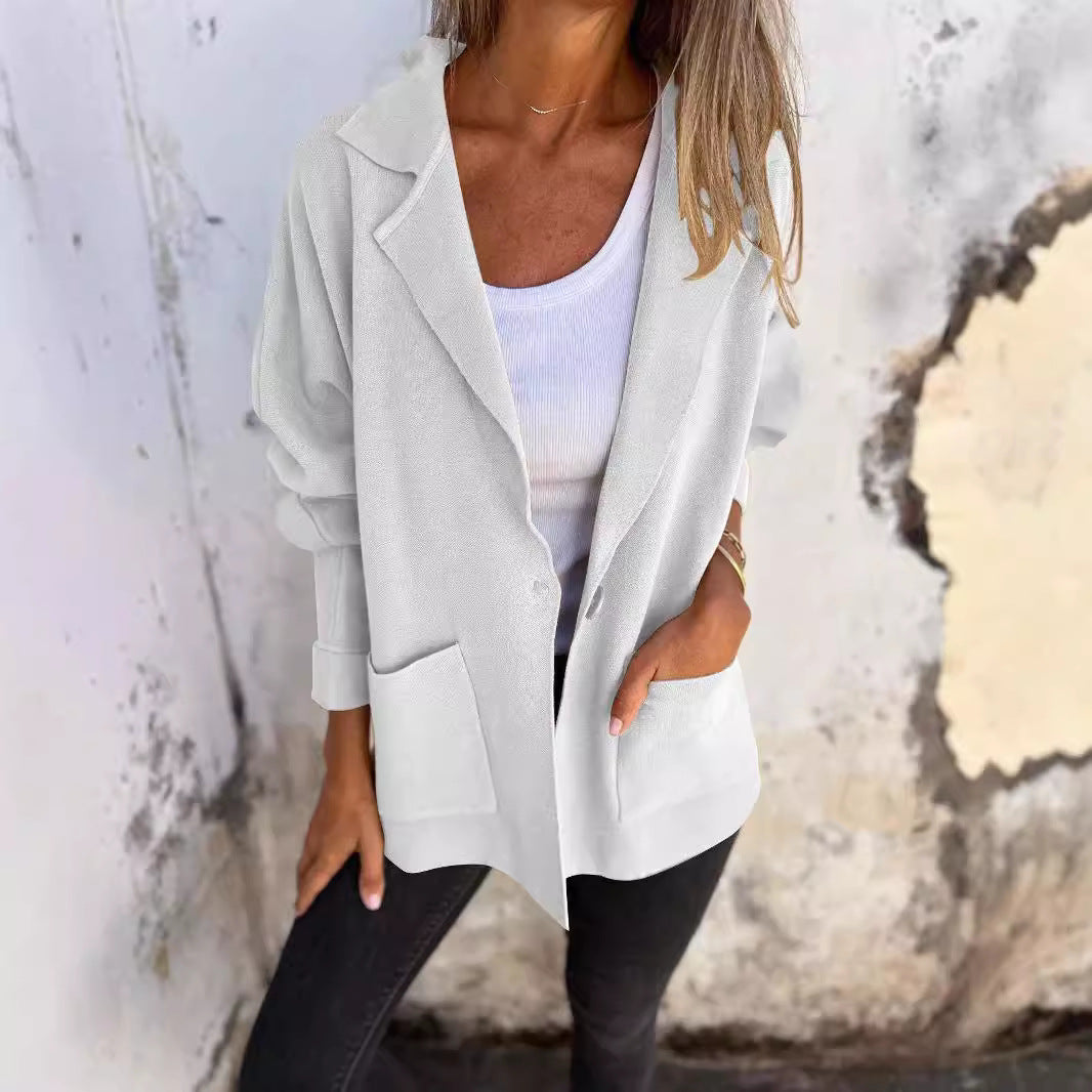 Blazer oversize à coupe décontractée pour femme Chic und Stil