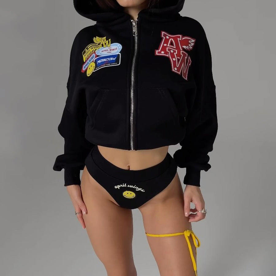 Women's leisure set with hooded jackets and casual pants Chic and Style