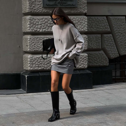 Pull en tricot oversize pour femmes avec coupe décontractée et détails tendance Chic und Stil