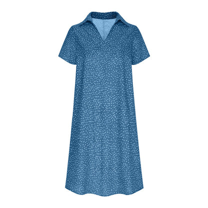 Robe chemise pour dames avec col polo et tissu léger et respirant Chic und Stil