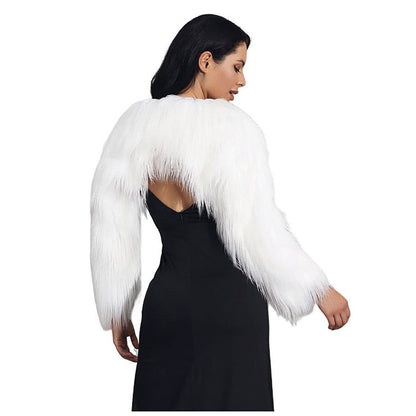 Dames Boléro en fausse fourrure extravagant avec coupe élégante Chic und Stil