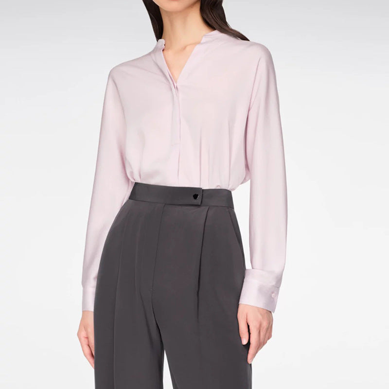 Blouse Femme Stylée Col V Chic und Stil