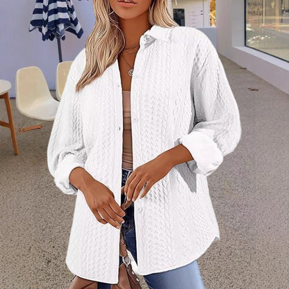 Blouse en tricot surdimensionnée pour femmes avec un motif de tresses moderne Chic und Stil
