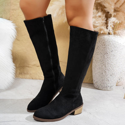 Bottes élégantes pour femmes en daim souple Chic und Stil