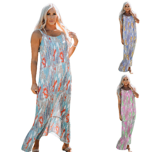 Robe maxi pour femmes avec des éléments de design floraux et une coupe fluide Chic und Stil