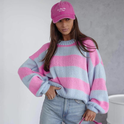 Pull-over en tricot décontracté pour femmes avec une structure aérée et des manches amples Chic und Stil