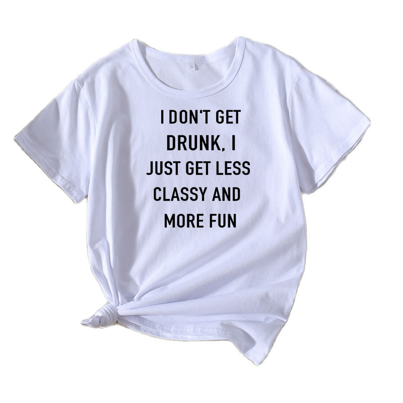 Dames Casual Humour Citation T-shirt Chic und Stil