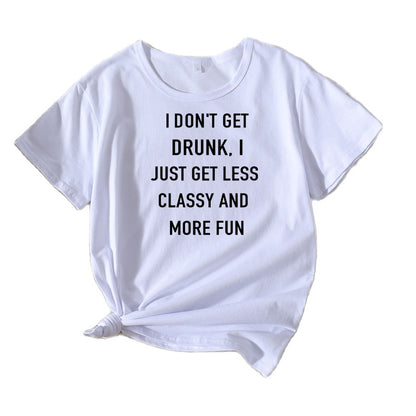 Dames Casual Humour Citation T-shirt Chic und Stil