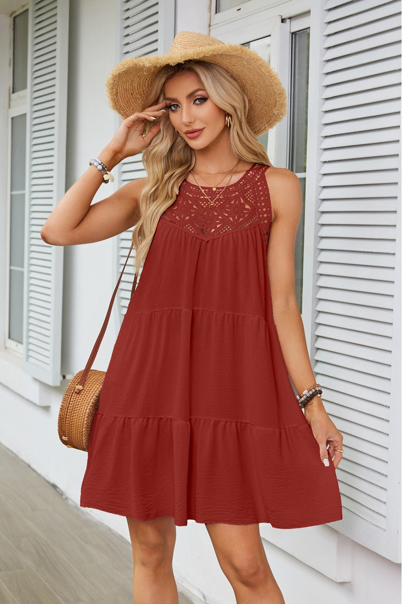 Robe d'été légère pour femmes avec des accents en dentelle Chic und Stil