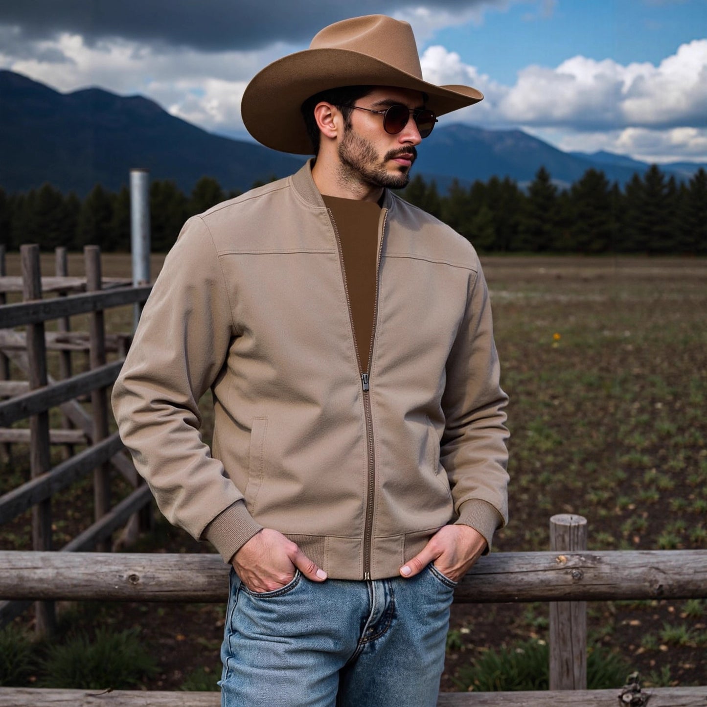 Veste bomber sportive pour hommes avec des détails élégants Chic und Stil