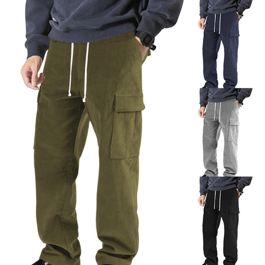 Men's cargo pants with elastic waist and practical side pockets Chic and Style