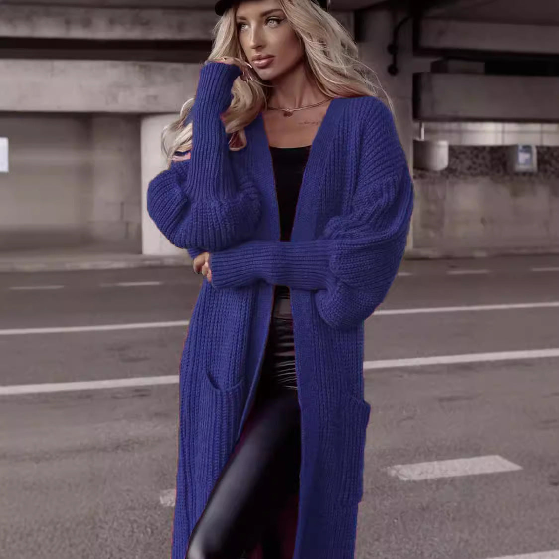Cardigan à grosse maille pour femmes avec poches profondes et coupe oversize décontractée Chic und Stil