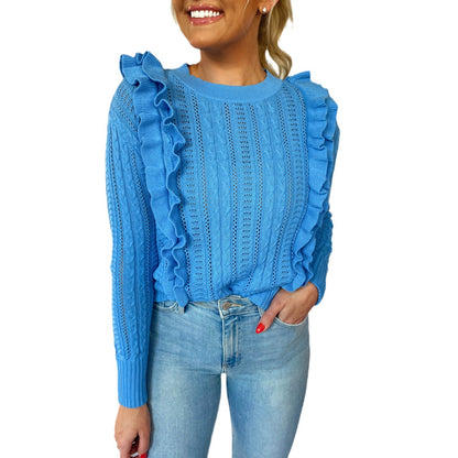 Pull modeste pour femmes avec volants Chic und Stil