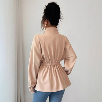 Dames Hoodie zippé moderne avec taille Chic und Stil