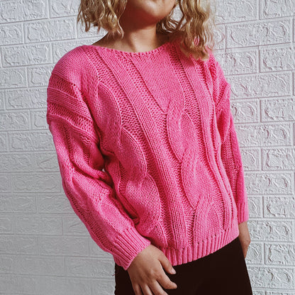 Pull-over en grosse maille pour dames avec un motif de torsades frappant et une coupe ample Chic und Stil