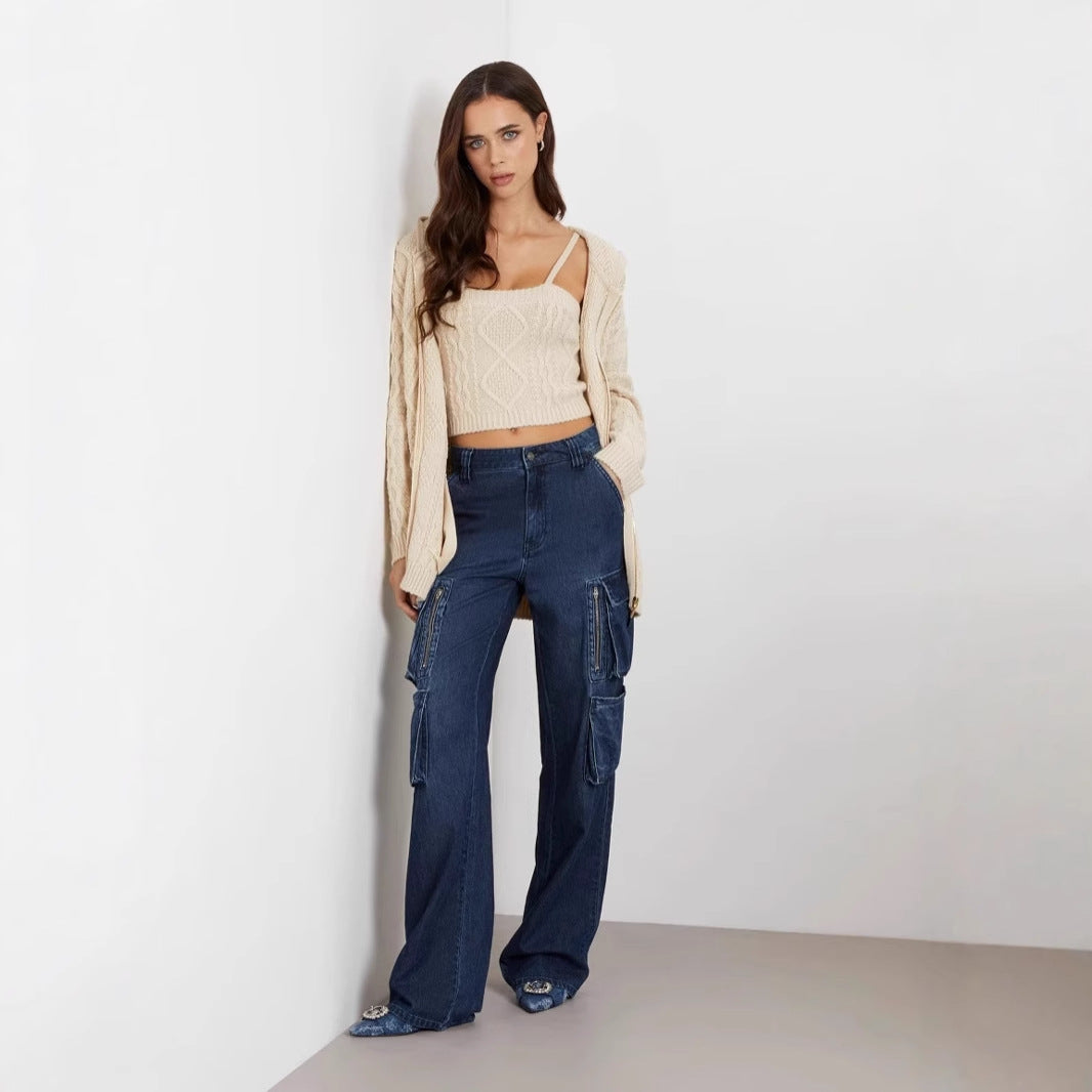 Dames cardigan avec capuche et fermeture éclair Chic und Stil