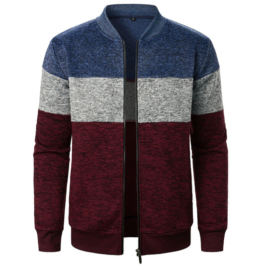 Veste de sport pour hommes avec motif de rayures modernes et finition élastique Chic und Stil