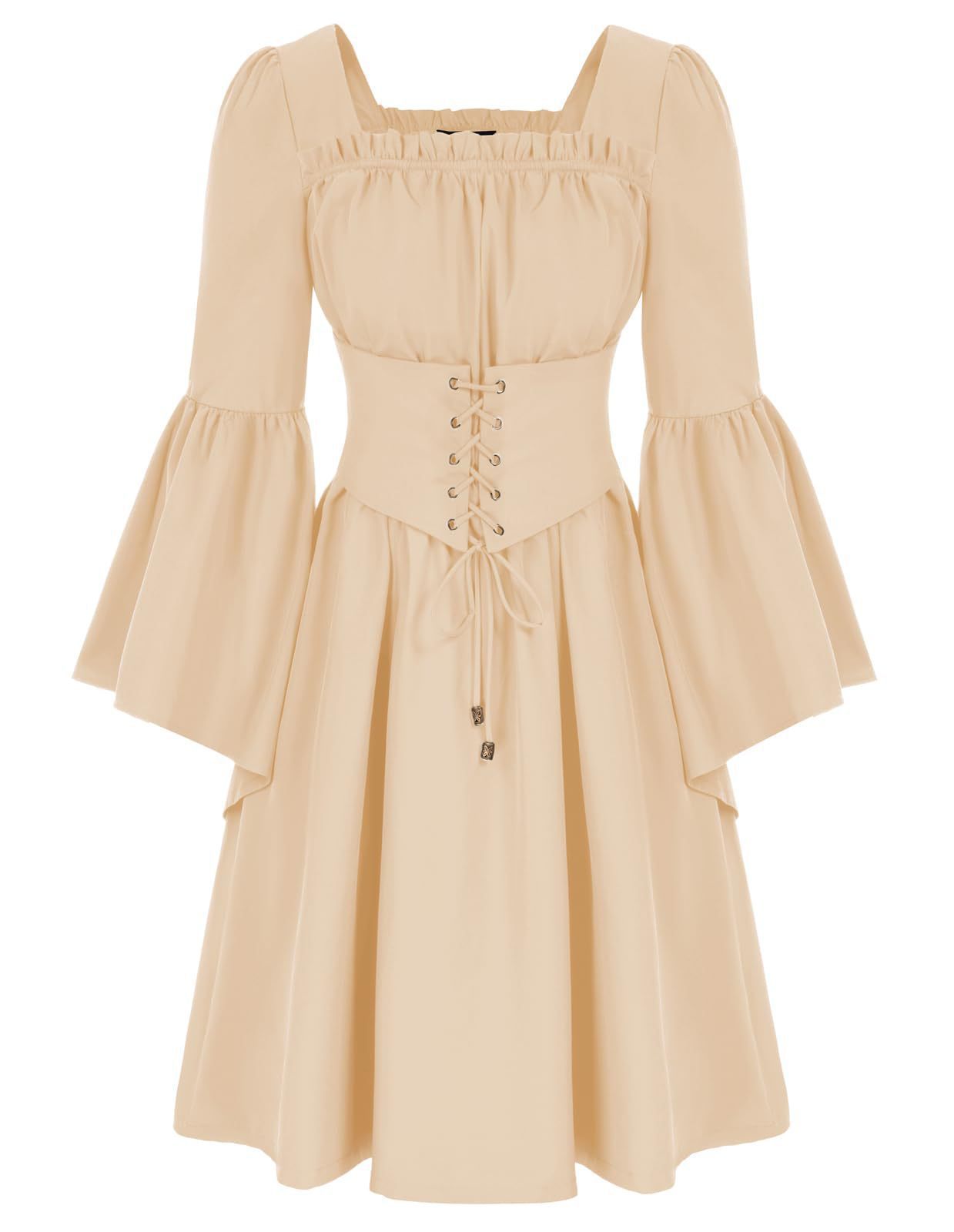 Robe médiévale femme avec des manches fluides et un détail de laçage Chic und Still