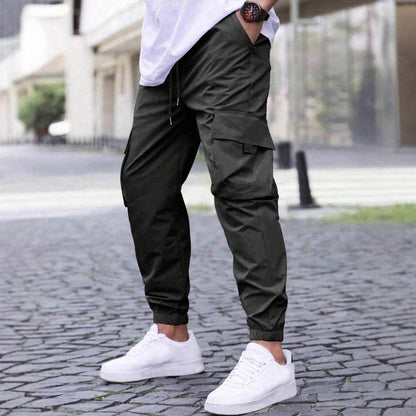 Men's cargo pants with practical side pockets and elastic cuffs Chic and Style