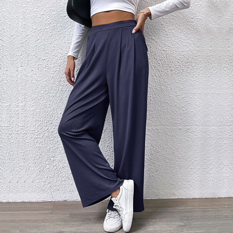 Women Pleated Wide Pants Chic and Style