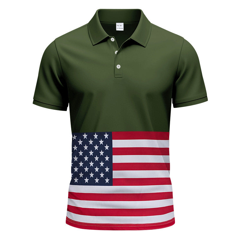 Chemise polo pour homme avec design de drapeau stylé Chic und Stil
