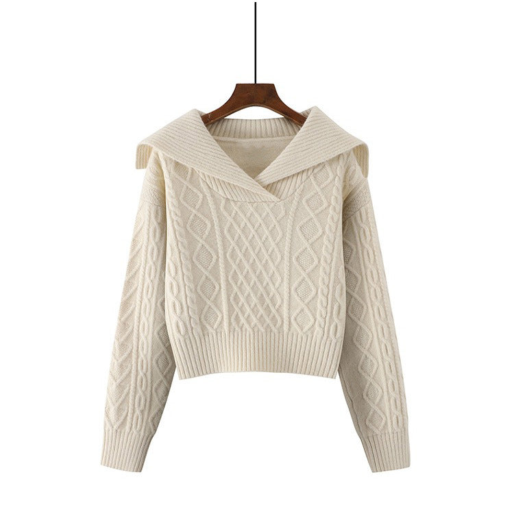 Pull en tricot pour femmes avec col oversize Chic und Stil
