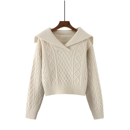 Pull en tricot pour femmes avec col oversize Chic und Stil